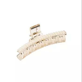 LA ROSA Заколка краб для тонких волос в мелкую бусину