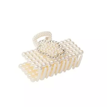 LA ROSA Заколка-краб с жемчугом