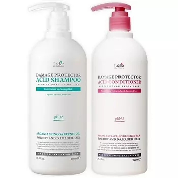 LADOR Шампунь и кондиционер для поврежденных волос Damage Protector Acid Shampoo & Conditioner