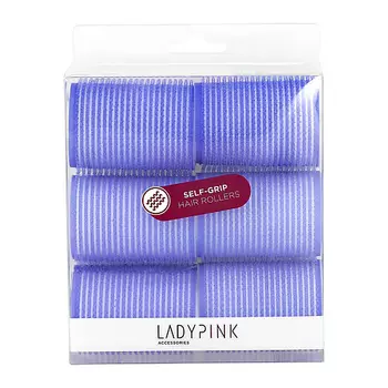 LADY PINK Бигуди-липучки SELF-GRIP 'basic' d 45 мм фиолетовые