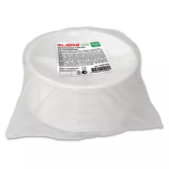 LAIMA Одноразовые тарелки 3-х секционные СТАНДАРТ