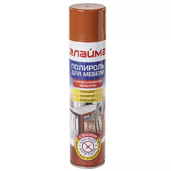 LAIMA Полироль для мебели Антипыль с воском и антистатиком 300