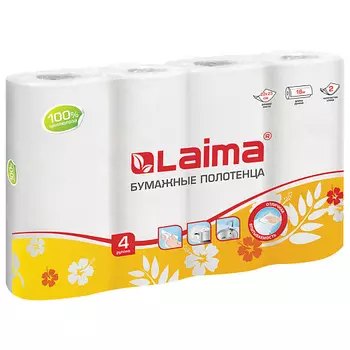 LAIMA Полотенца бумажные бытовые, 2-х слойные 4