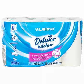LAIMA Полотенца бумажные DeLux 3х слойн
