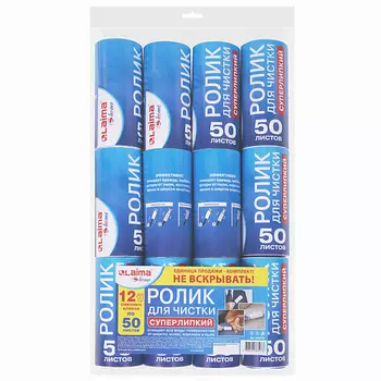 LAIMA Ролик для чистки одежды, мебели от шерсти, суперлипкий 12