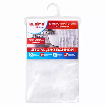 LAIMA Штора для ванной комнаты CRYSTAL WALL, HOME