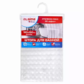 LAIMA Штора для ванной комнаты LENS FLARE, HOME