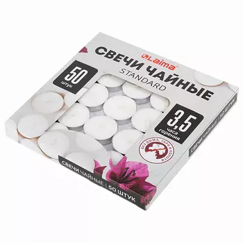 LAIMA Свечи чайные Standard, в гильзе