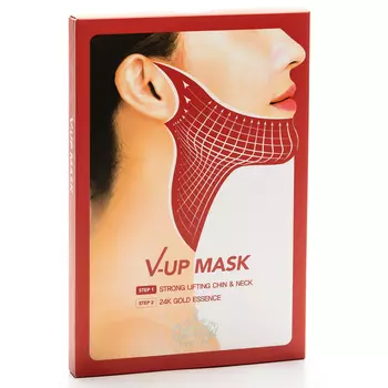 LAMUCHA Тканевые маски V-UP для подтяжки овала лица, второго подбородка и шеи