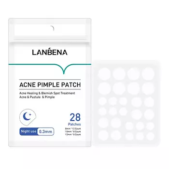 LANBENA Патчи от прыщей и акне точечные, антибактериальный пластырь от воспалений (ночные) 28.0