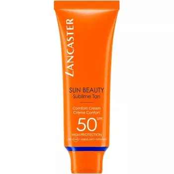 LANCASTER Комфортный крем сияющий загар для лица Sun Beauty SPF50