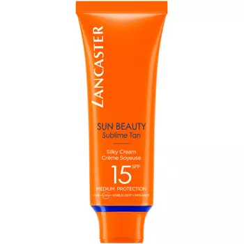 LANCASTER Легкий крем сияющий загар для лица Sun Beauty SPF15