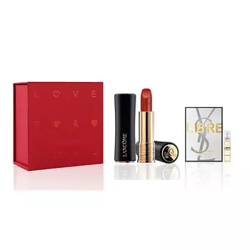 LANCOME Матовая помада L’Absolu Rouge Matte + Пробник парфюмерной воды YSL Libre