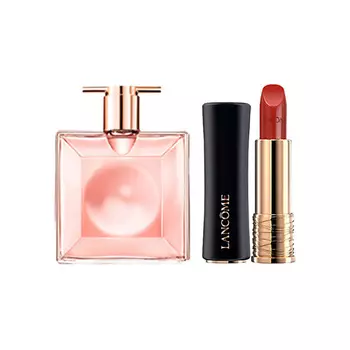 LANCOME Парфюмерная вода Idle + Губная помада L'Absolu Rouge Cream Lipstick