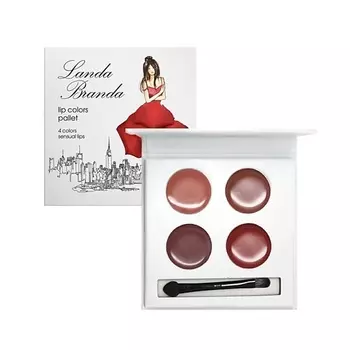 LANDA BRANDA Палетка помад 4 цвета Fruit & nut