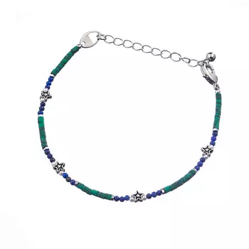 LANZEROTTI Браслет Crespino с малахитом и лазуритом