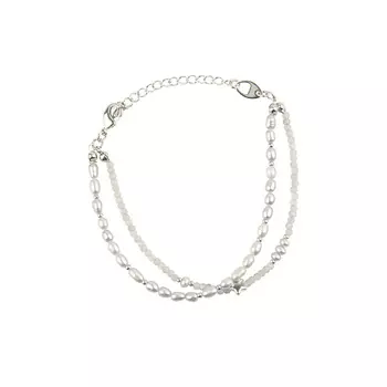 LANZEROTTI Браслет Gelido, двойной, с жемчугом и лабрадоритом