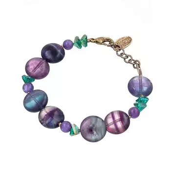 LANZEROTTI Браслет Ispirazione, флюорит, аметист, кристаллы