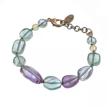 LANZEROTTI Браслет Ispirazione, флюорит, аметрин, лунный камень, бисер