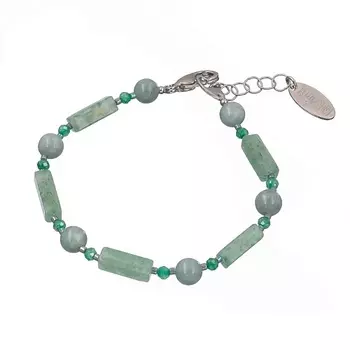 LANZEROTTI Браслет Ispirazione, жад, агат, цирконий