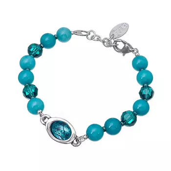 LANZEROTTI Браслет, Коллекция Atlantide, с агатом, муранским стеклом, кристаллами