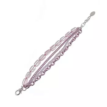 LANZEROTTI Браслет, Monroe, опал, розовый кварц