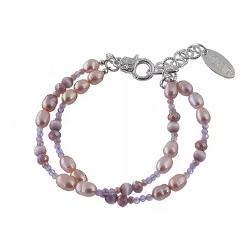 LANZEROTTI Браслет, Monroe, жемчуг, кошачий глаз, аметист, кристаллы