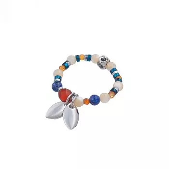 LANZEROTTI Кольцо Alba, стрейч, перламутр, лазурит, сердолик 1.0