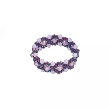 LANZEROTTI Кольцо Ispirazione, цирконий, кристаллы, японский бисер 1.0