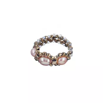 LANZEROTTI Кольцо, Pesca, стрейч, жемчуг, гематит, кристаллы 1.0