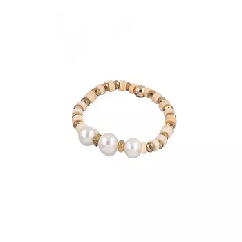 LANZEROTTI Кольцо, Pesca, стрейч, жемчуг, раковина, гематит 1.0