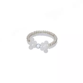 LANZEROTTI Кольцо, Splendore, перламутр, хрусталь, чешский бисер 0.18