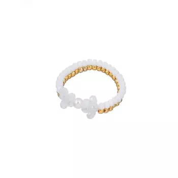 LANZEROTTI Кольцо, Splendore, жемчуг, кристаллы, чешский бисер 0.18