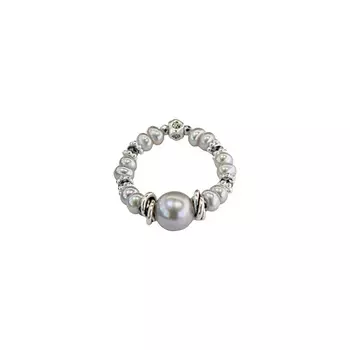 LANZEROTTI Кольцо стрейч, с жемчугом и гематитом
