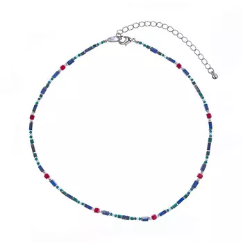 LANZEROTTI Колье Crespino коралл, лазурит, малахит, жемчуг