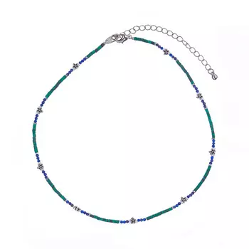 LANZEROTTI Колье Crespino с малахитом и лазуритом