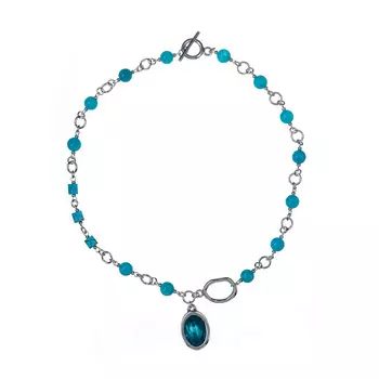 LANZEROTTI Колье, Коллекция Atlantide, амазонит, яшма, муранское стекло