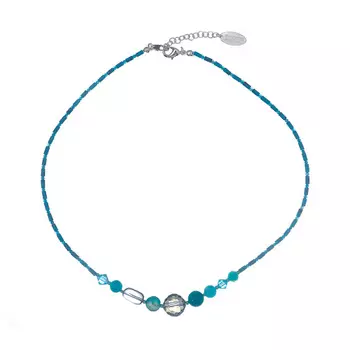 LANZEROTTI Колье, Коллекция Atlantide, говлит, апатит, амазонит, агат, кристалл