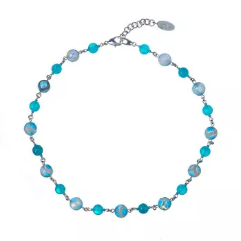 LANZEROTTI Колье, Коллекция Atlantide, с агатом и амазонитом