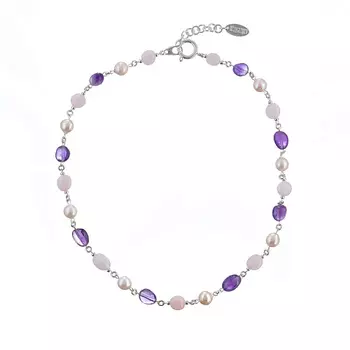 LANZEROTTI Колье, Monroe, морганит, аметист, жемчуг,