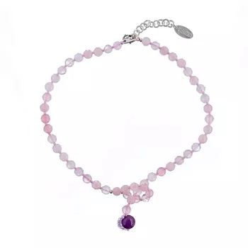 LANZEROTTI Колье, Monroe, розовый кварц, фосфосидерит, кристаллы