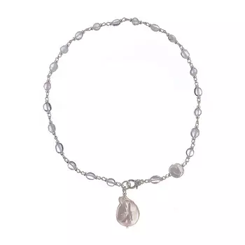 LANZEROTTI Колье, Monroe, с розовым кварцем и жемчугом
