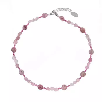 LANZEROTTI Колье, Monroe, с розовым кварцем и кристаллами