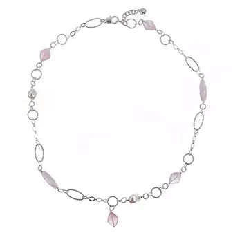 LANZEROTTI Колье, Monroe, с розовым кварцем и жемчугом