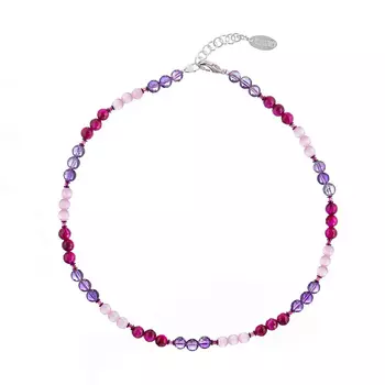 LANZEROTTI Колье, Monroe, тигровый и кошачий глаз, аметист,