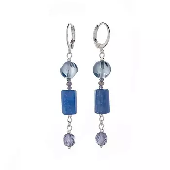 LANZEROTTI Серьги Alba, с кианитом и кристаллами