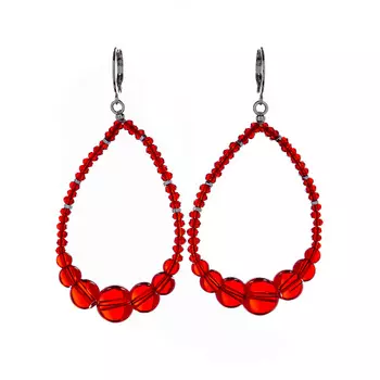 LANZEROTTI Серьги Crespino с кристаллами и стеклянными бусинами