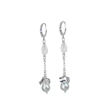 LANZEROTTI Серьги Gelido, с жемчугом и кристаллом