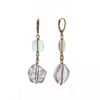 LANZEROTTI Серьги Ispirazione, аметист, флюорит