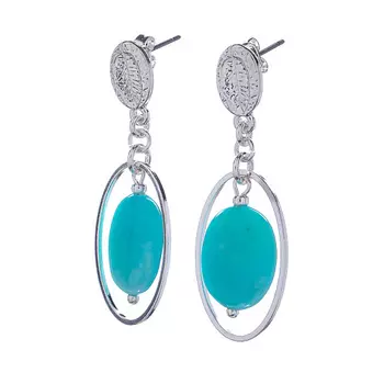 LANZEROTTI Серьги, Коллекция Atlantide, с амазонитом